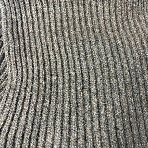 GANNI Gray Ribbed Scarf - Picture 2 of 4